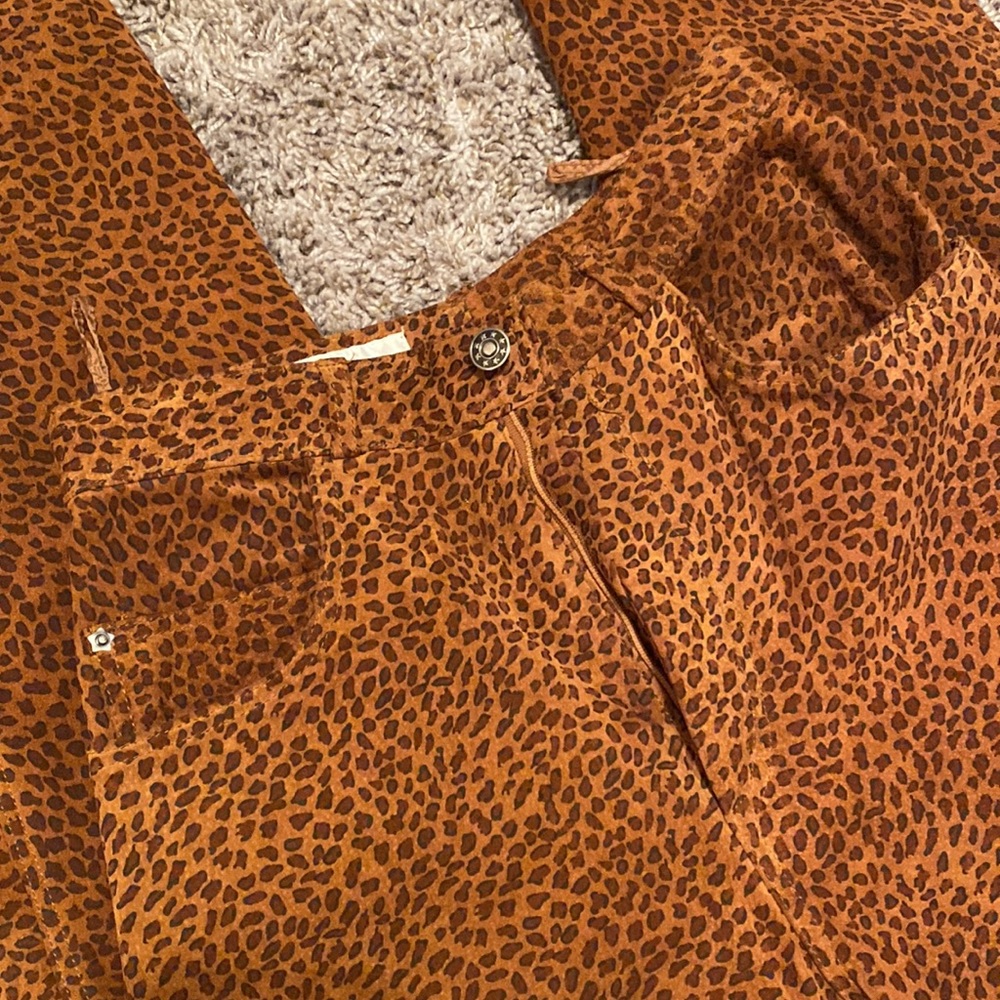 Vintage Cedar’s Jeans Sz 8 Lined Genuine Suede Leather High Waisted Pants - Picture 4 of 8